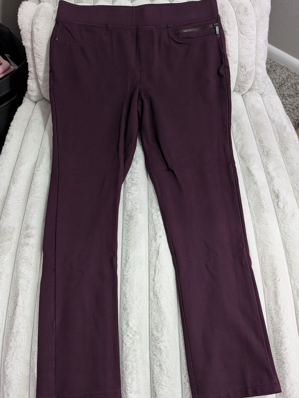 DKNY Stretch Pants in Deep Plum